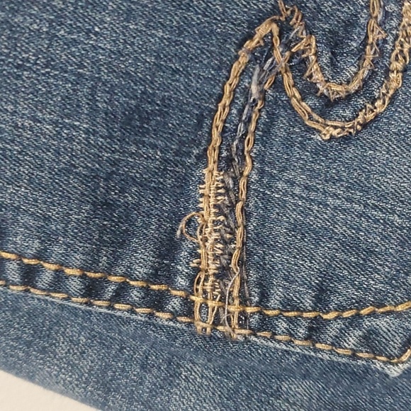 Silver Jeans Co Jeans Mens Sz 29 Blue Embelliahed Stylish Distressed Ripped Sam - Picture 13 of 16